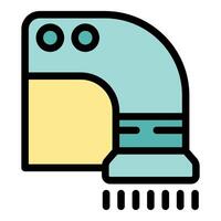 Robot vacuum cleaner cleaning dust using sensors icon vector