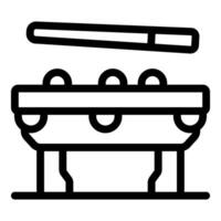 Billiard cue striking balls on pool table, leisure game icon vector