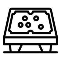 Billiard table with balls ready for playing billiards game vector