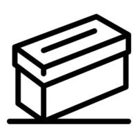 Donation box placed on a surface is waiting for donations vector