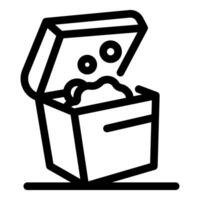 Open box releasing bubbles and foam, cleaning product container vector