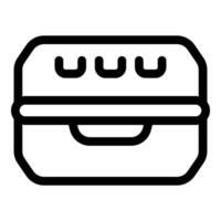 Lunch box icon representing food storage and picnics vector