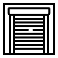 Garage door protecting home security system with automatic roller shutter vector