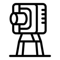 Leveling device on tripod for land surveying and measurement vector