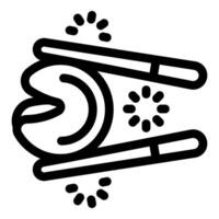 Drumsticks hitting drum making sound and vibration icon vector