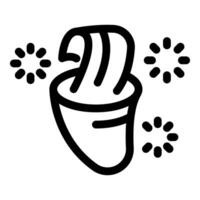 Hot drink steaming in a disposable cup with rotating loading icons vector