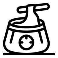 Depilatory cream dissolving hair with timer icon vector