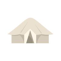 Camping tent standing in nature for recreation activity vector