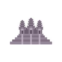 Angkor wat temple complex displaying traditional khmer architecture vector