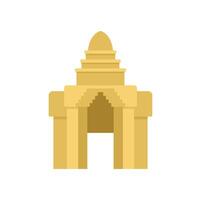Ancient angkor wat temple building illustrating traditional khmer architecture vector