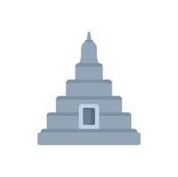 Ancient buddhist temple showing traditional architecture vector
