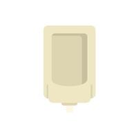 White ceramic urinal for men standing on white background vector