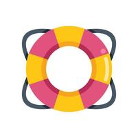 Lifebuoy floating on water for safety and rescue operations vector