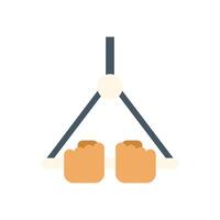Baby mobile hanging over crib for newborn playing vector