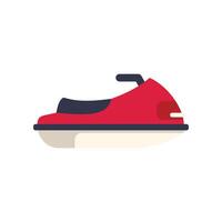 Red water scooter standing on white background vector