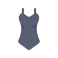 Dark gray swimsuit presenting minimalist design on white background vector