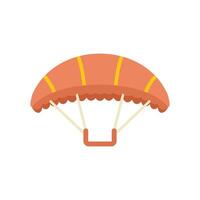 Skydiving canopy open from above showing strings and harness vector