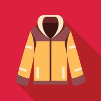 Warm winter jacket protecting from cold weather vector