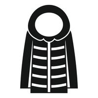 Warm winter jacket protecting from cold weather vector