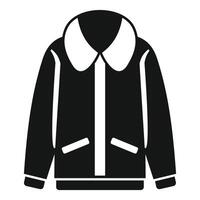 Stylish bomber jacket with large collar protecting from cold weather vector