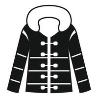 Warm winter jacket protecting from cold weather vector