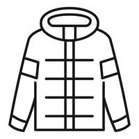 Warm winter jacket protecting from cold weather vector