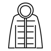 Warm padded jacket protecting from cold weather vector
