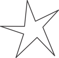 Y2k star shape. Outline icon of abstract spark and shiny irregular flash burst. Bling and twinkle geometric minimal retro design element png
