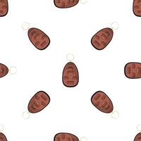 Seamless pattern with car key fob on white background vector