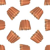 Seamless pattern with wooden logs forming a stack for forestry and lumber industry vector