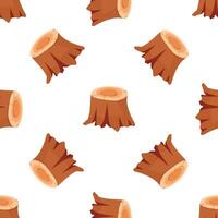 Seamless pattern with tree stumps showing deforestation impact vector