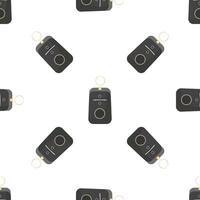 Car alarm keychain remote control fob seamless pattern on white background vector
