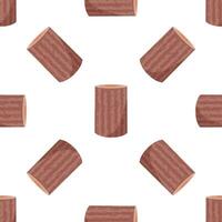 Seamless pattern with wooden logs representing sustainable forestry practices vector