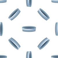 Seamless pattern of kitchen sieves rotating on white background vector