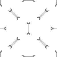 Seamless pattern of open end wrenches for mechanical work and repairs vector