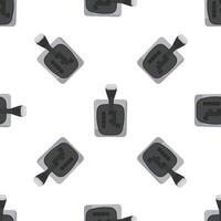 Seamless pattern with gear shift lever, driving and shifting gears concept vector