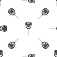 Seamless pattern with modern car key on white background vector