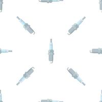 Seamless pattern with spark plugs for internal combustion engine ignition vector