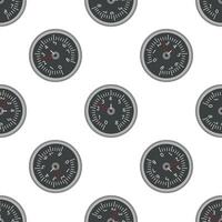 Round pressure gauge meter pattern showing measurement on white background vector