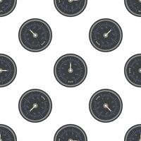 Speedometer pattern showing velocity or rate of travel vector