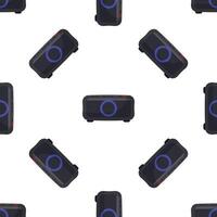 Modern wireless speaker forming seamless pattern on white background vector