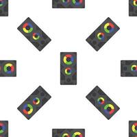 Smart speaker seamless pattern on white background vector