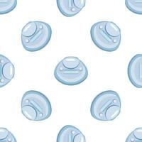 Modern robot vacuum cleaner seamless pattern on white background vector