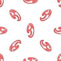 French curve creating seamless pattern on white background vector