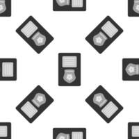 Police badge and certificate seamless pattern on white background vector