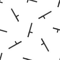 Police baton forming seamless pattern on white background vector