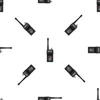 Portable radio transceiver creating seamless communication pattern vector