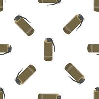 Seamless pattern of smoke grenade on white background vector