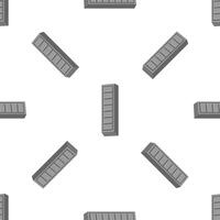 Intermodal container seamless pattern on white background representing global trade and logistics vector