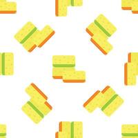 Cleaning sponges seamless pattern on white background vector